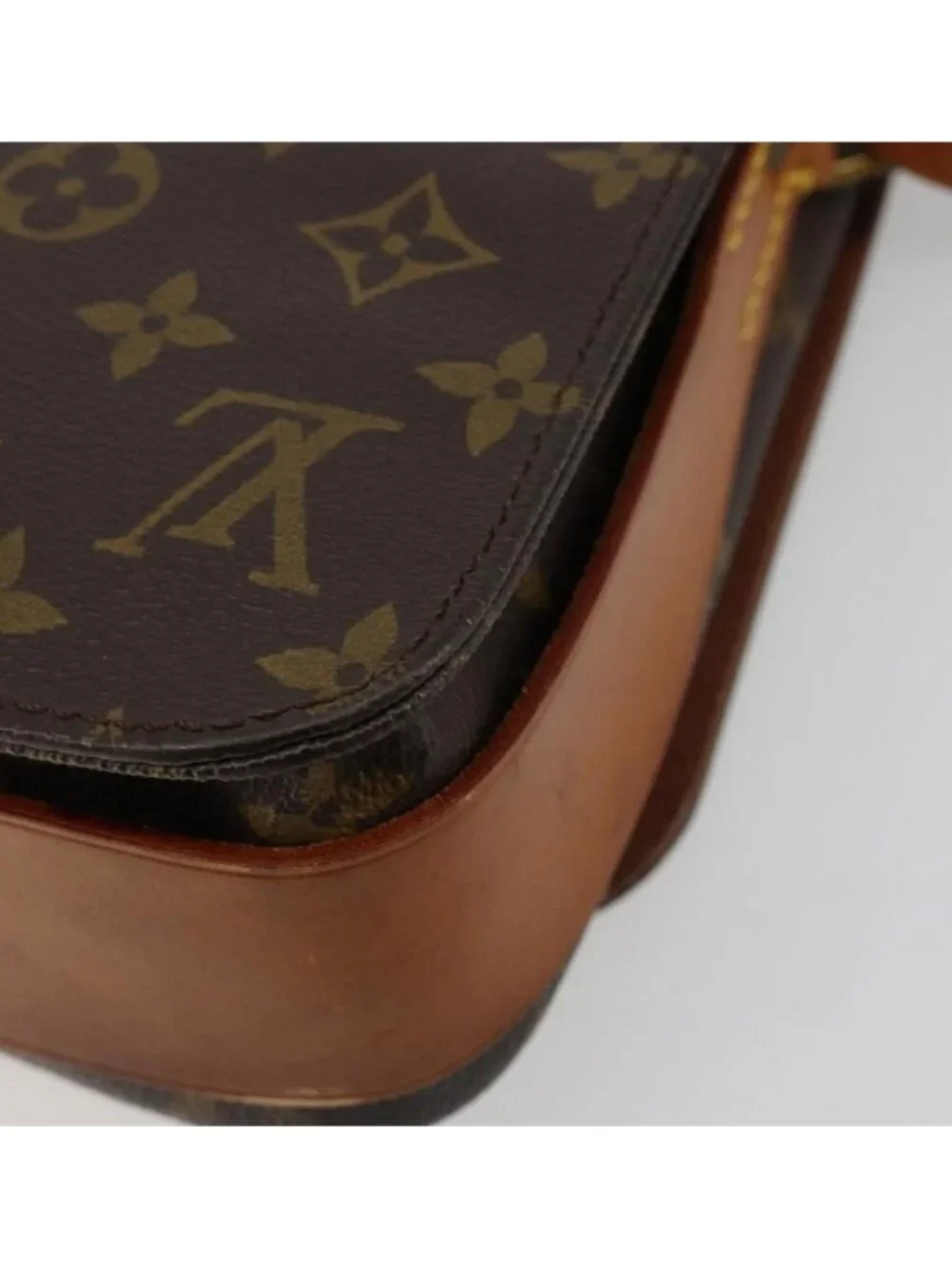 Authentic LOUIS VUITTON Monogram Cartouchiere MM Shoulder Bag M51253 LV
